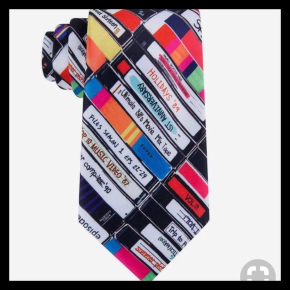 Retro VHS Tape Men Tie - Picture 1 of 6